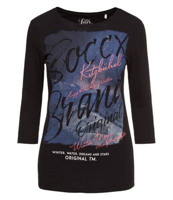 SOCCX T-Shirt mit 3/4-Arm und Photoprint 3/4-Arm-Shirts