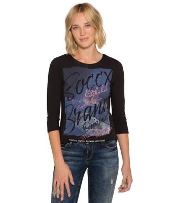 SOCCX T-Shirt mit 3/4-Arm und Photoprint 3/4-Arm-Shirts 2