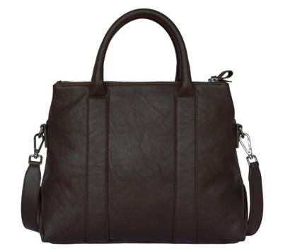 POON Switzerland Lederhand- und Schultertasche mit Spezialschutzschicht Handtaschen 2