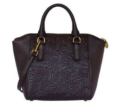 Silvio Tossi Lederhand- und Schultertasche mit Fantasie-Prägung Handtaschen 2