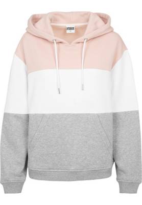 Urban Classics Urban Classics Kapuzenpullover Oversize 3-Tone in tollem Streifen-Design TB1843 Pullover grau