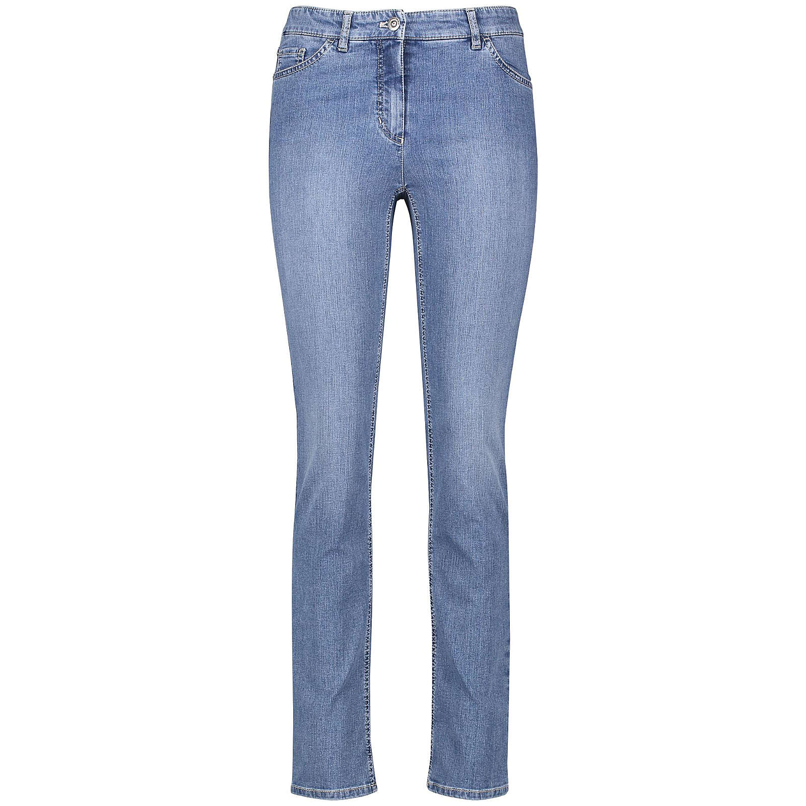 Gerry Weber Hose Jeans lang 5-Pocket Jeans Straight Fit Romy blau Damen Gr. 44 Gerry Weber Hose Jeans lang 5-Pocket Jeans Straight Fit Romy blau Damen Gr. 44