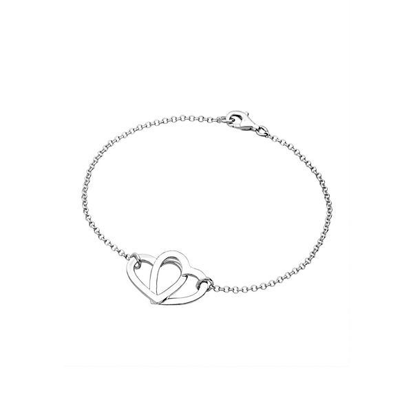 Accessoires Armbänder Elli Elli Armband Herz Symbol Klassisch 925 Sterling Silber Armbänder silber