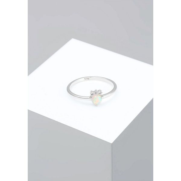 Accessoires Ringe Elli Elli Ring Vintage Zirkonia Kristalle Opal Trend 925 Silber Ringe silber Accessoires Ringe Elli Elli Ring Vintage Zirkonia Kristalle Opal Trend 925 Silber Ringe silber