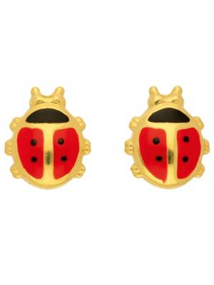Adelia's Adelia´s 1 Paar Gold Ohrringe Ohrstecker Marienkäfer 14 k 585 Gelbgold Ohrstecker für Kinder gold