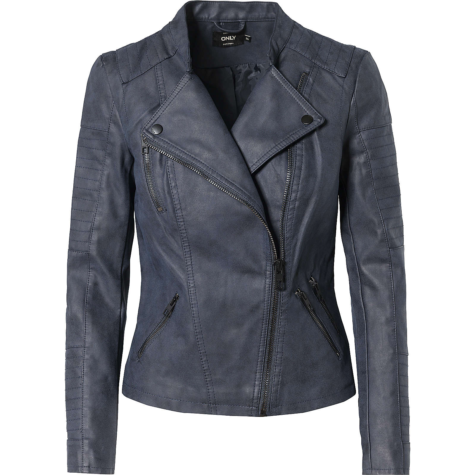 ONLY Kunstlederjacke dunkelblau Damen Gr. 36 ONLY Kunstlederjacke dunkelblau Damen Gr. 36