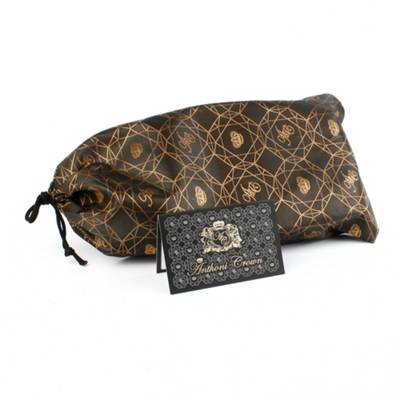 Anthoni Crown 3,4 cm blauer Ledergürtel in Hirschprägung Ledergürtel 2