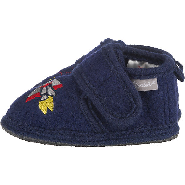 Schuhe Geschlossene Hausschuhe Sterntaler Baby Hausschuhe für Jungen dunkelblau