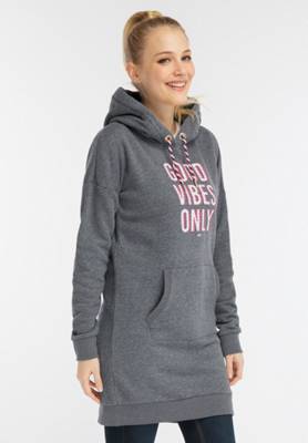 myMO Stylisches Sweatshirtkleid mit Print und Steinchen 2