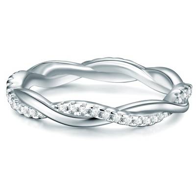 Ring Sterling Silber Zirkonia weiß Ringe