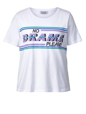 Shirt mit Statementprint kurzarm motiv Tailliert blickdicht Baumwolle T-Shirts