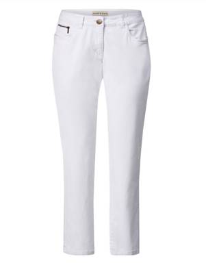 Hose Knopf,Verdeckter Reißverschluss uni Slim Fit Baumwolle Stoffhosen