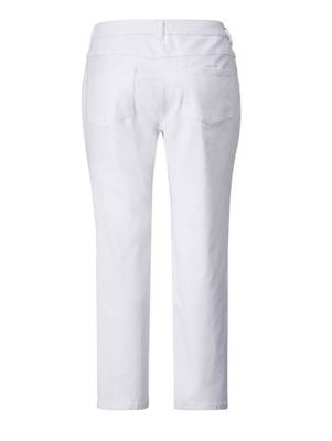 Hose Knopf,Verdeckter Reißverschluss uni Slim Fit Baumwolle Stoffhosen 2