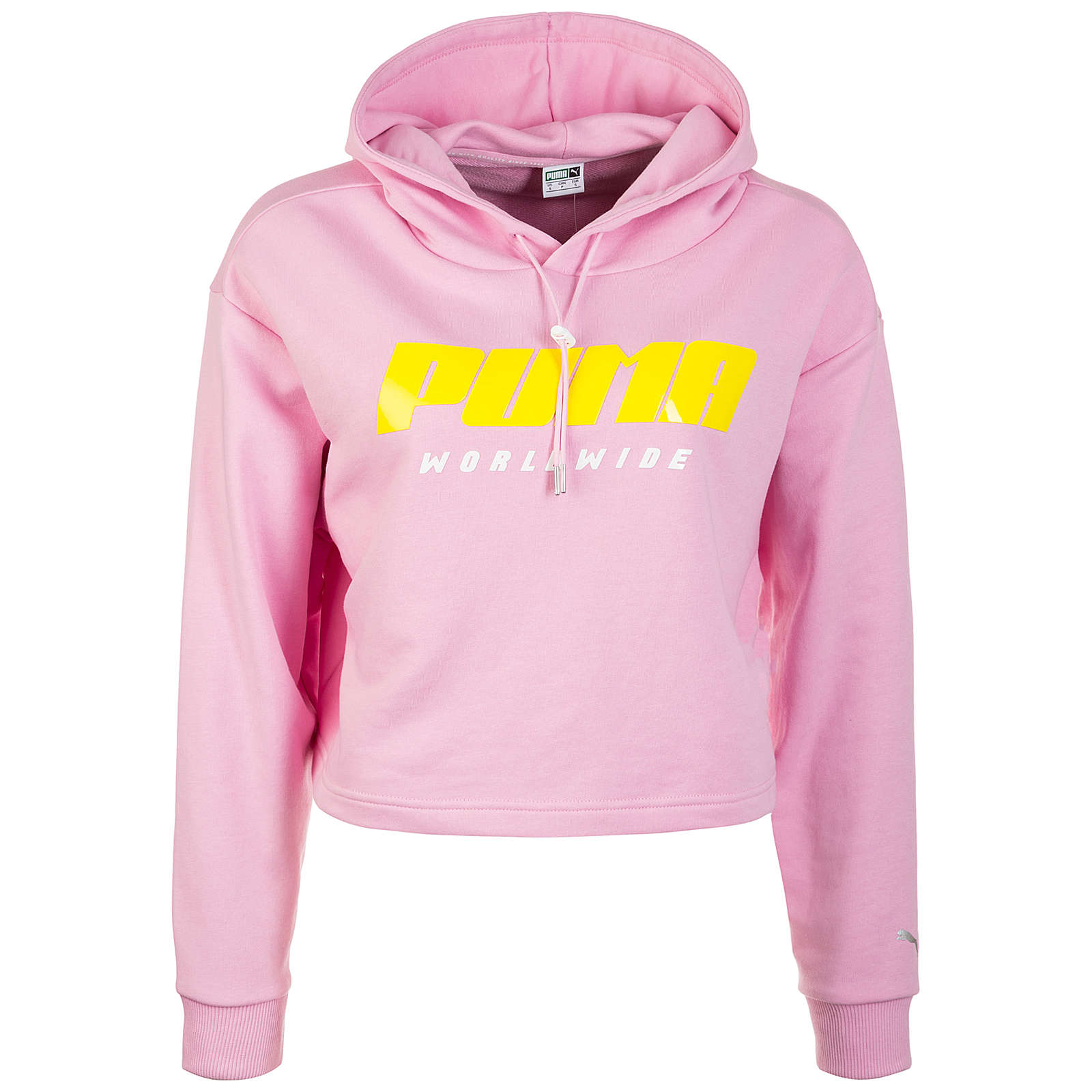 PUMA TZ Kapuzenpullover Damen rosa/gelb Damen Gr. 44 PUMA TZ Kapuzenpullover Damen rosa/gelb Damen Gr. 44