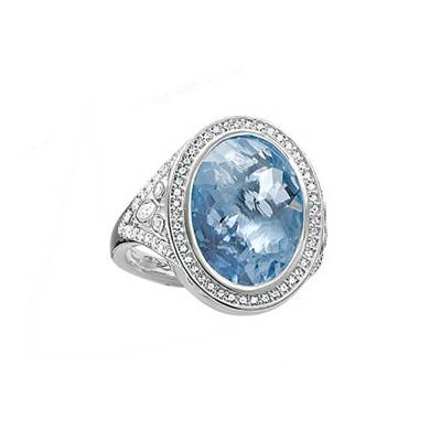 Thomas Sabo Ring hellblau und Zirkonia weiß TR2022-059-1 Ringe
