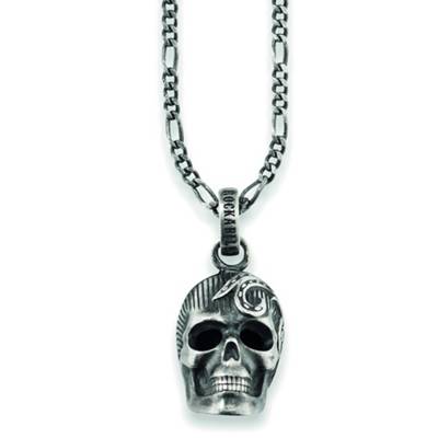 Anhänger mit Kette 925/- Sterling Silber matt oxidiert