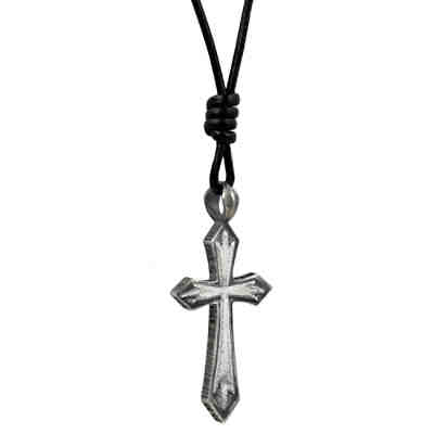Anhänger mit Kette 925/- Sterling Silber oxidiert Kreuz ohne Stein oxidiert Halsketten