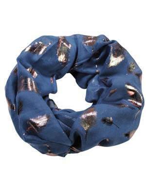 Rundschal Feder metallic Schlauchschals