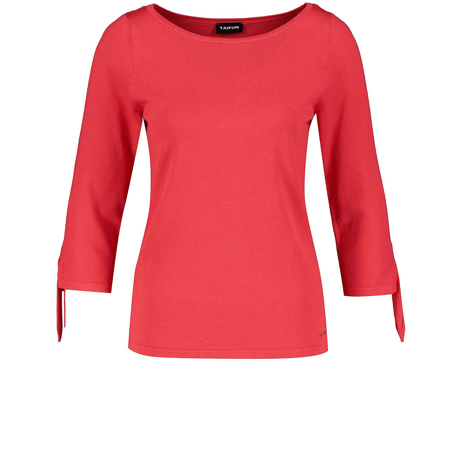 Taifun Pullover 3/4 Arm Rundhals 3/4 Arm Pullover mit Schleifen rot Damen Gr. 44 Taifun Pullover 3/4 Arm Rundhals 3/4 Arm Pullover mit Schleifen rot Damen Gr. 44