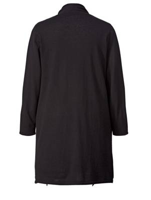 2-in-1-Strickkleid Wickeloptik langarm uni Figurbetont blickdicht Jersey Strickkleider 2