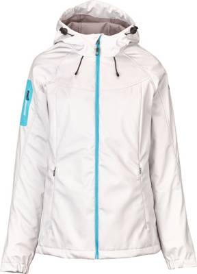 Killtec Softshell Parka mit Kapuze hellgrau