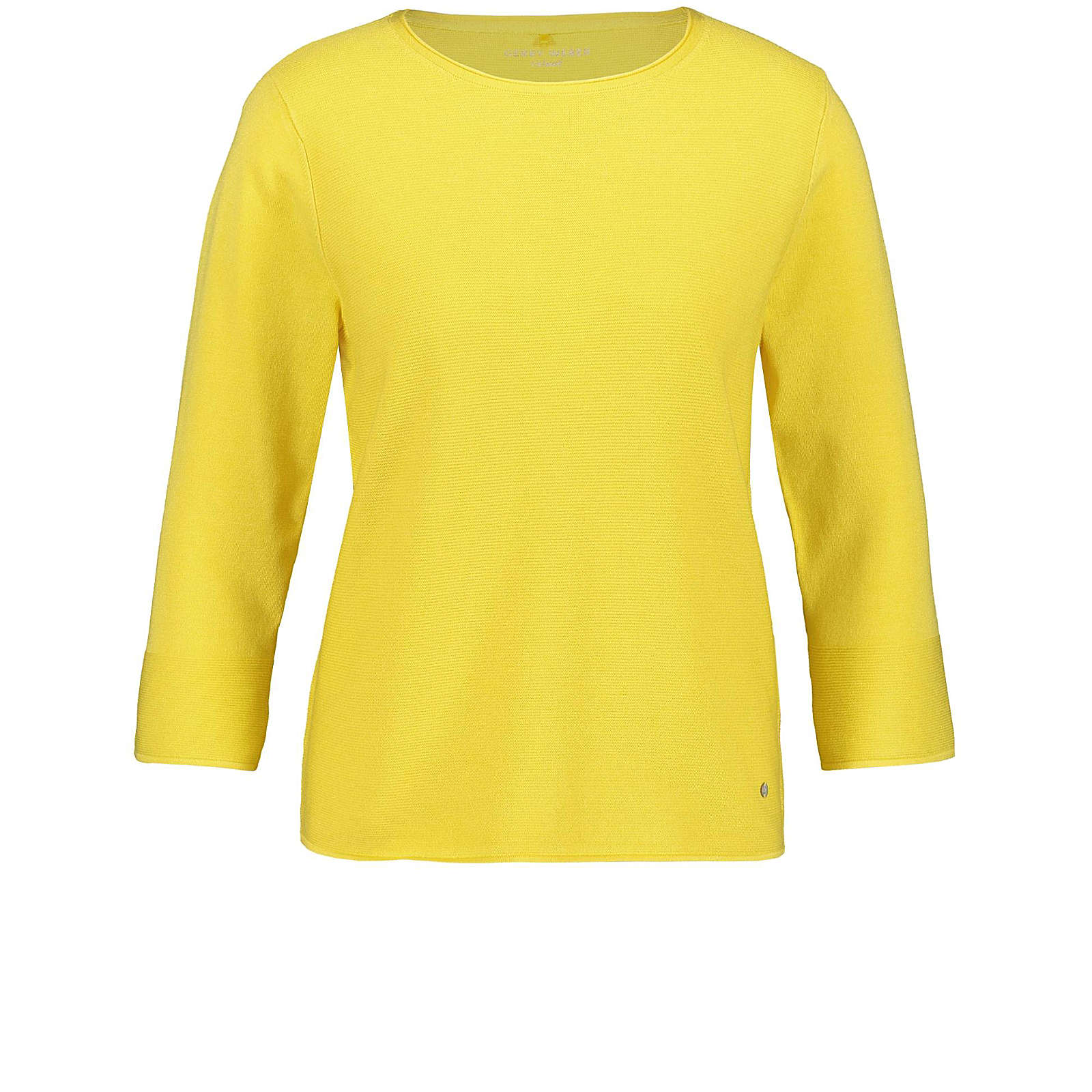 Gerry Weber Pullover 3/4 Arm Rundhals 3/4 Arm Pullover mit Strukturstrick gelb Damen Gr. 48 Gerry Weber Pullover 3/4 Arm Rundhals 3/4 Arm Pullover mit Strukturstrick gelb Damen Gr. 48