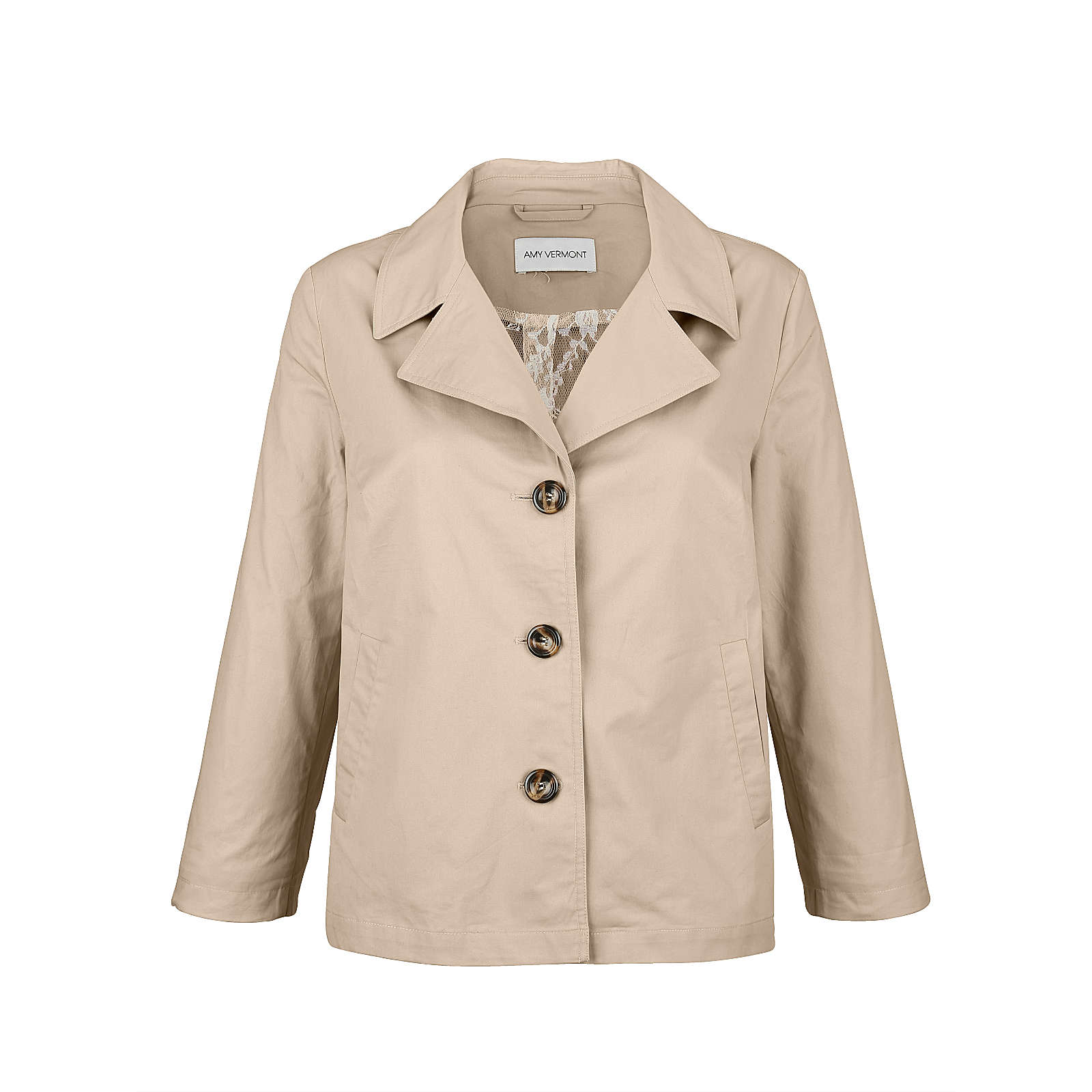 Amy Vermont Kurzjacke beige Damen Gr. 44 Amy Vermont Kurzjacke beige Damen Gr. 44