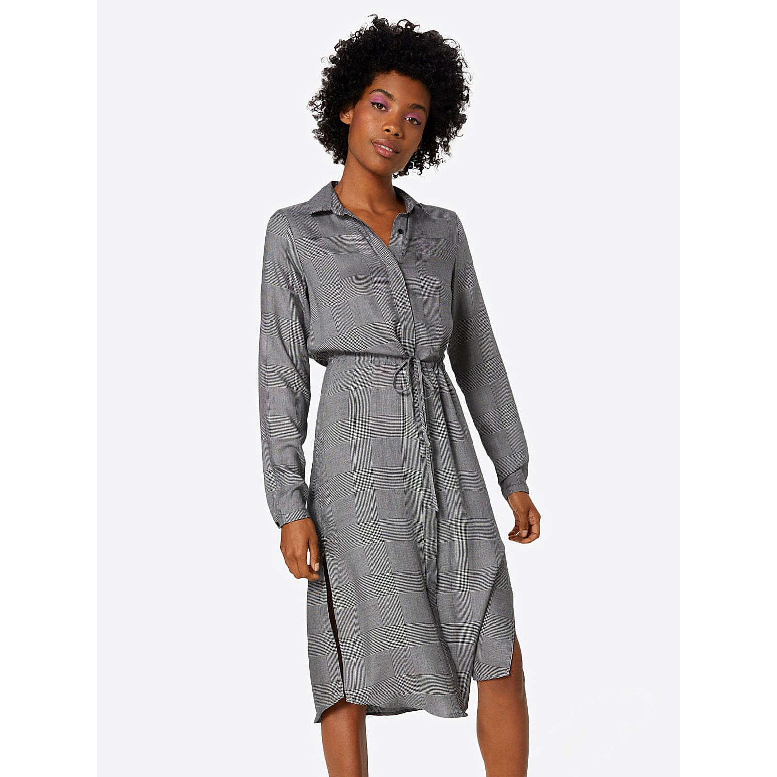 VILA Blusenkleid Blusenkleider grau Damen Gr. 36 VILA Blusenkleid Blusenkleider grau Damen Gr. 36