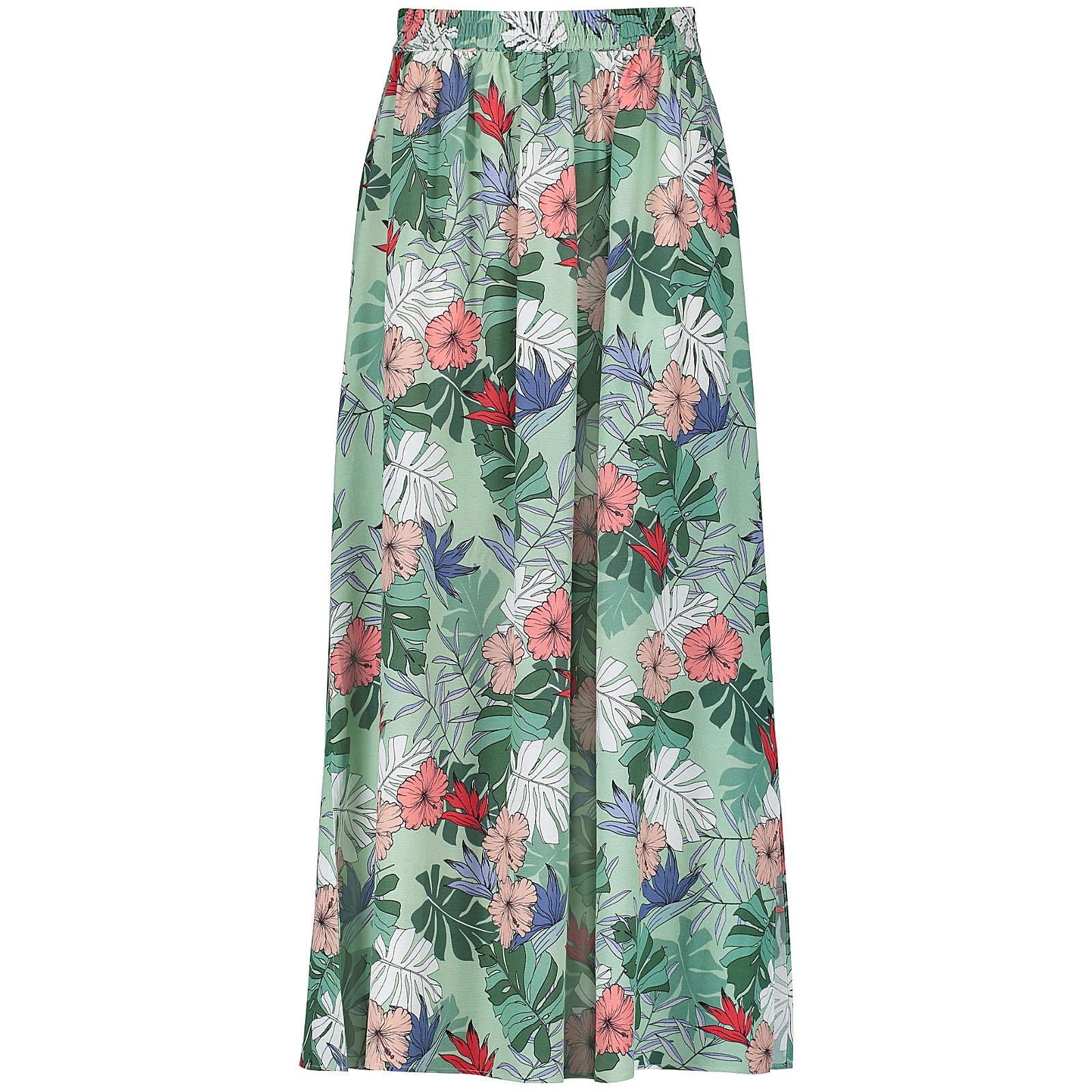 Taifun Rock lang weit Maxirock mit exotischem Print grün Damen Gr. 38 Taifun Rock lang weit Maxirock mit exotischem Print grün Damen Gr. 38