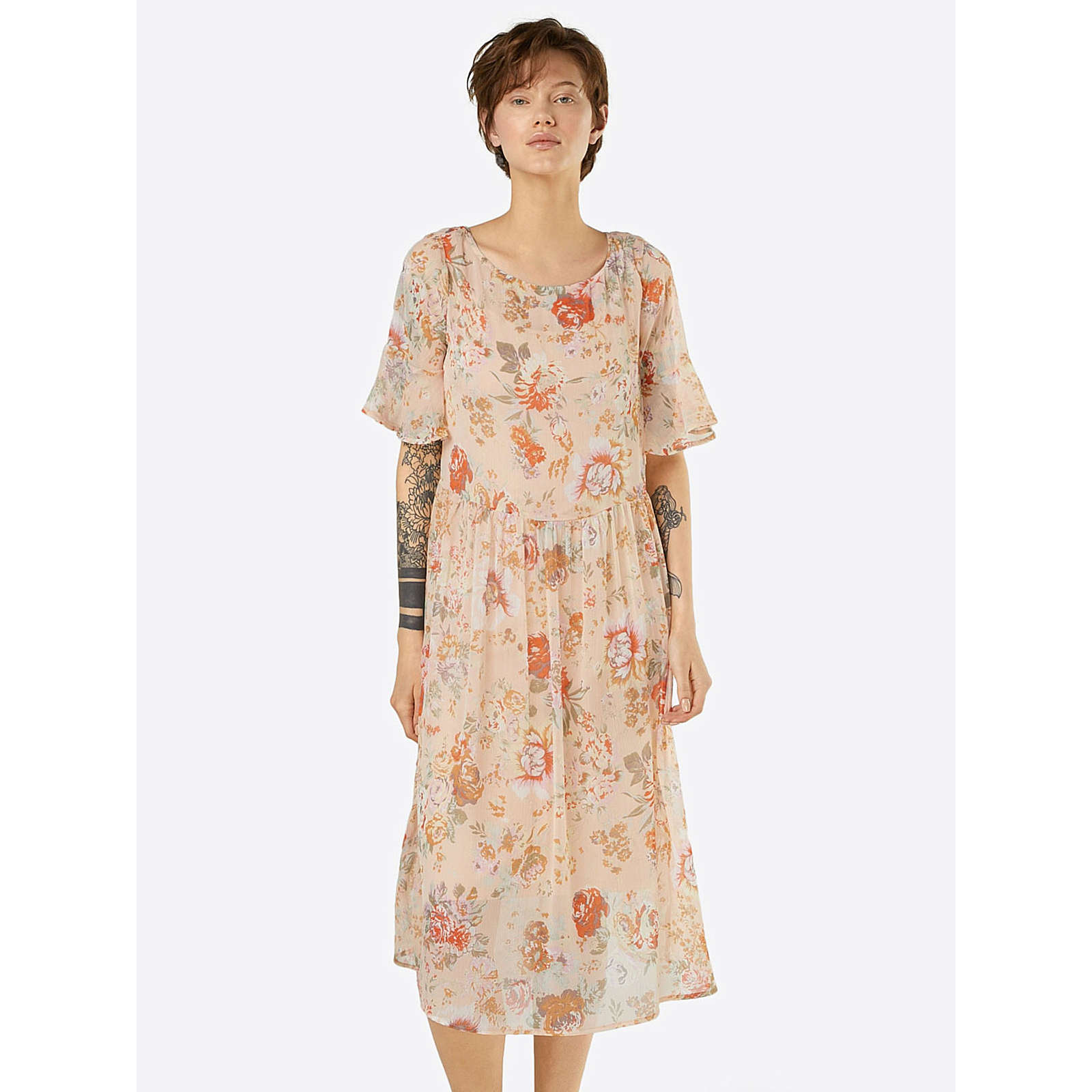 VILA Sommerkleid Sommerkleider orange Damen Gr. 34 VILA Sommerkleid Sommerkleider orange Damen Gr. 34