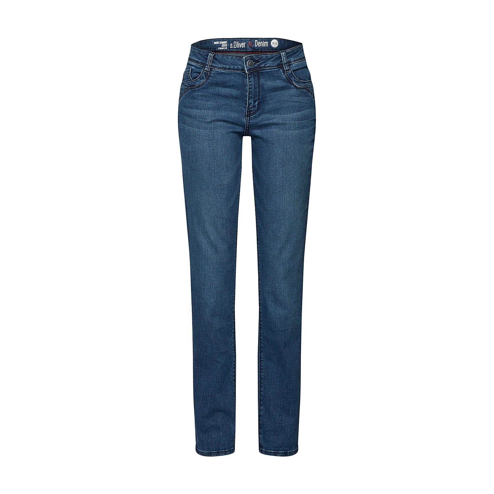 s.Oliver RED LABEL Jeans SMART STRAIGHT Jeanshosen blue denim Damen Gr. 38/L34 s.Oliver RED LABEL Jeans SMART STRAIGHT Jeanshosen blue denim Damen Gr. 38/L34