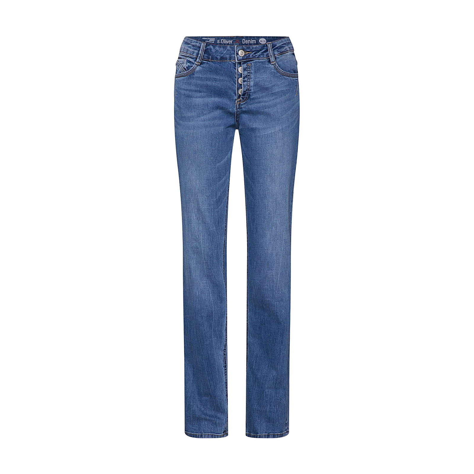 s.Oliver RED LABEL Jeans SMART STRAIGHT Jeanshosen blue denim Damen Gr. 34/L30 s.Oliver RED LABEL Jeans SMART STRAIGHT Jeanshosen blue denim Damen Gr. 34/L30