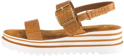 tamaris plateau sandalen gold