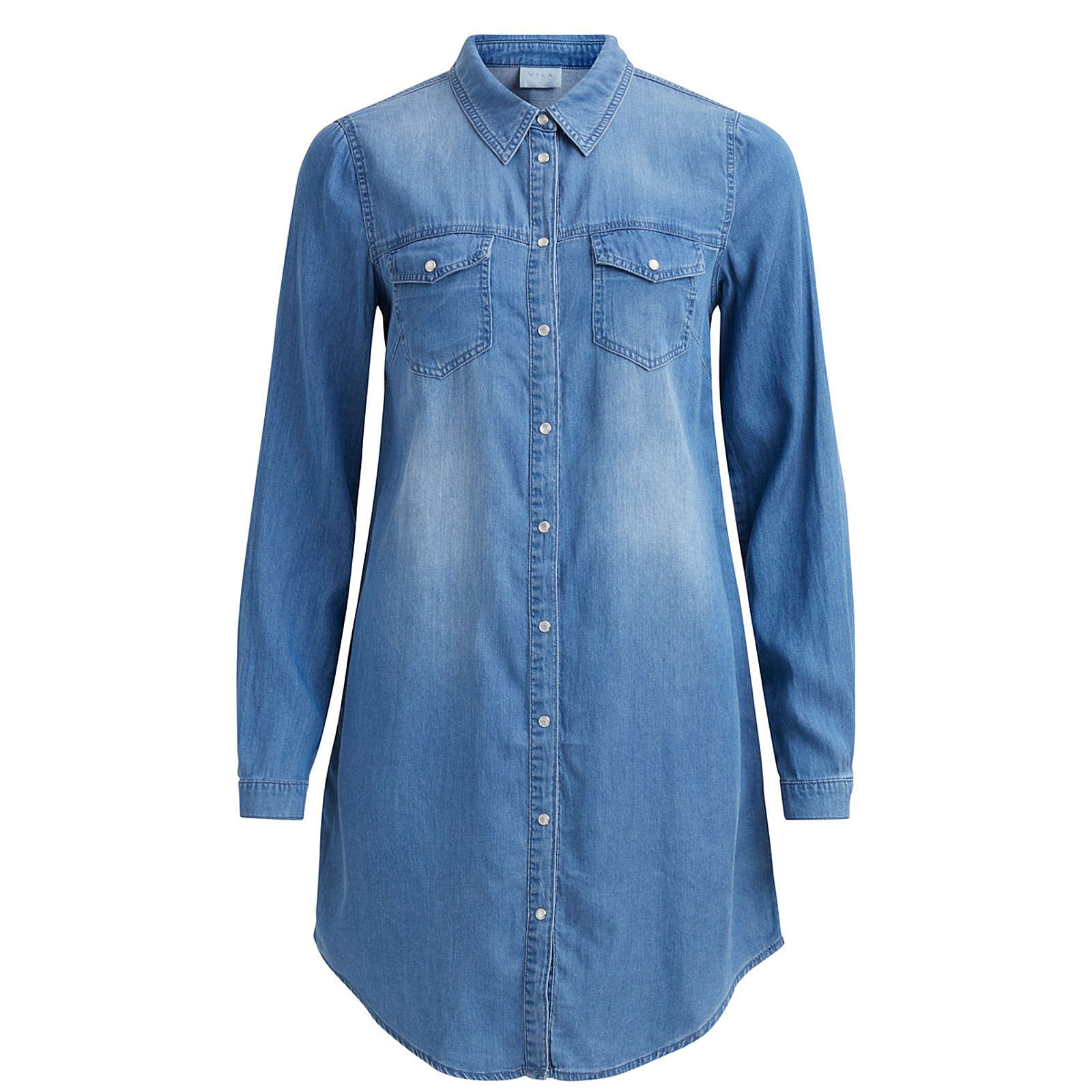 VILA Blusenkleid Blusenkleider blue denim Damen Gr. 40 VILA Blusenkleid Blusenkleider blue denim Damen Gr. 40