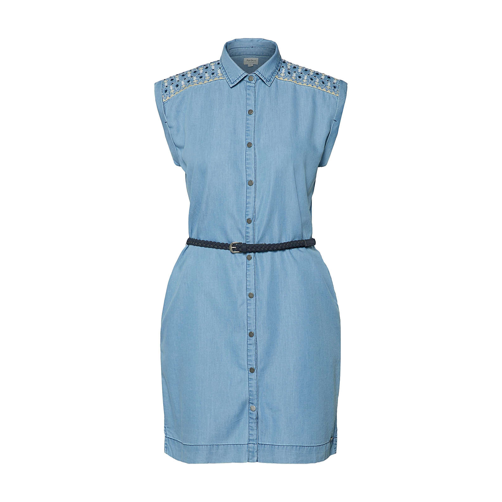 Pepe Jeans Blusenkleid Dora Blusenkleider blau Damen Gr. 38 Pepe Jeans Blusenkleid Dora Blusenkleider blau Damen Gr. 38