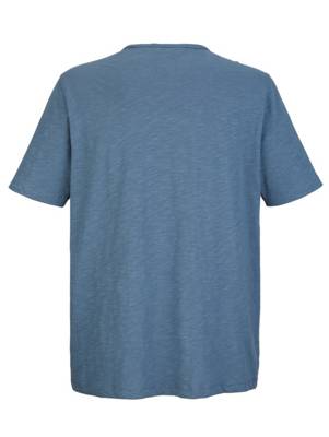 T-Shirt Brusttasche kurzarm uni Straight Fit blickdicht Baumwolle T-Shirts 2