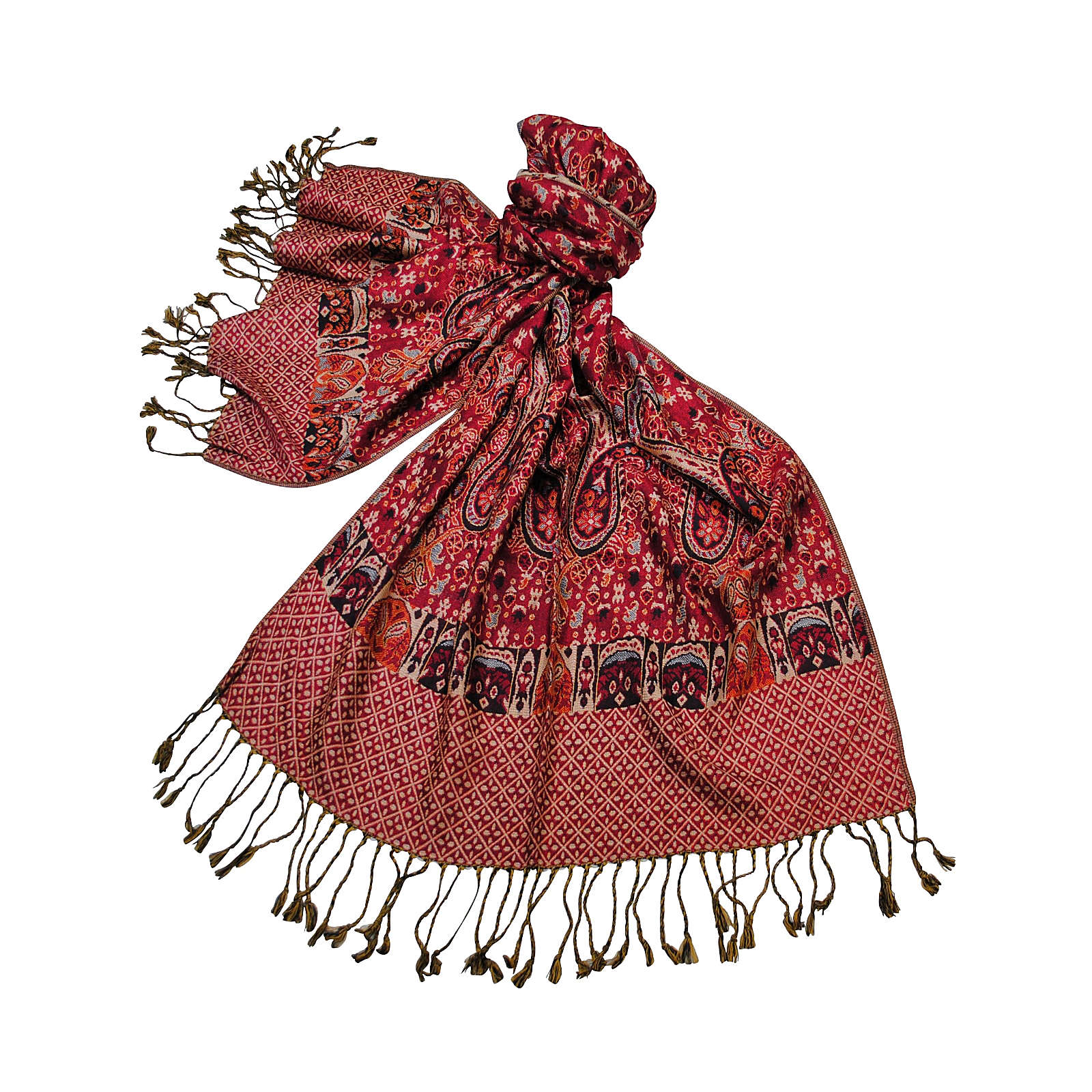 Simone Erto Schal Paisley A1479 Schals rot Damen Simone Erto Schal Paisley A1479 Schals rot Damen