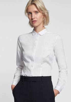 Seidensticker Hemdbluse Langarm Uni Langarmblusen
