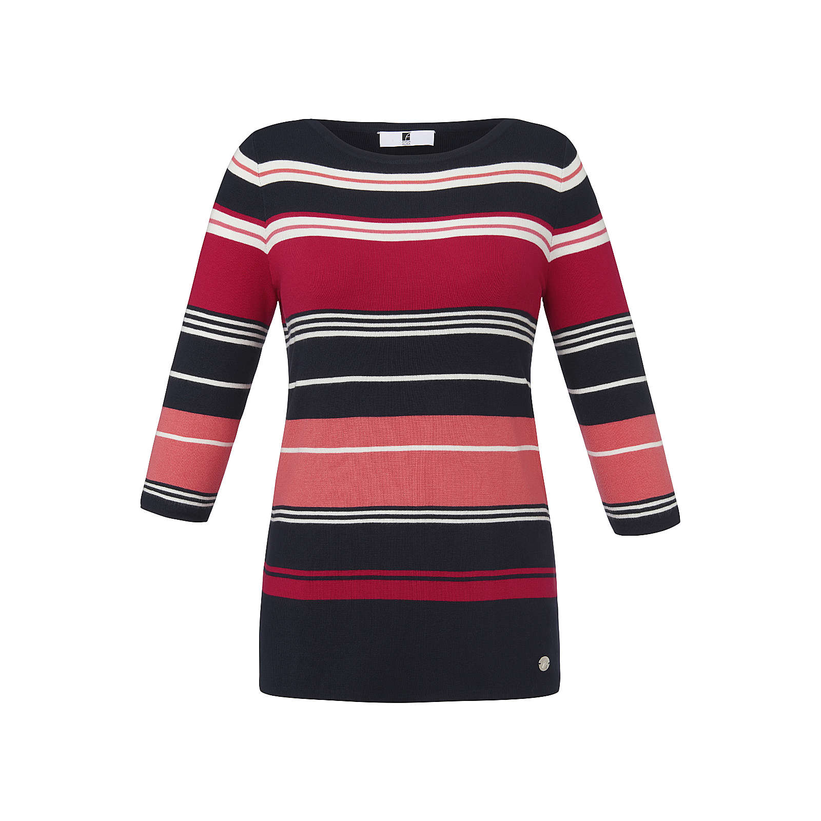 ANNA AURA Streifen-Pullover mit 3/4-Arm Pullover bunt Damen Gr. 56 ANNA AURA Streifen-Pullover mit 3/4-Arm Pullover bunt Damen Gr. 56