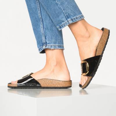 Madrid Bb Bf Patent Black Hex Pantoletten 2