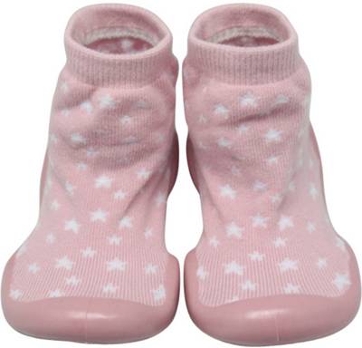Baby Haussocken Pink Stars für Mädchen