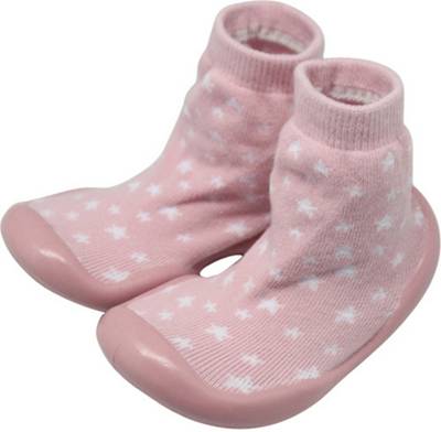 Baby Haussocken Pink Stars für Mädchen 2