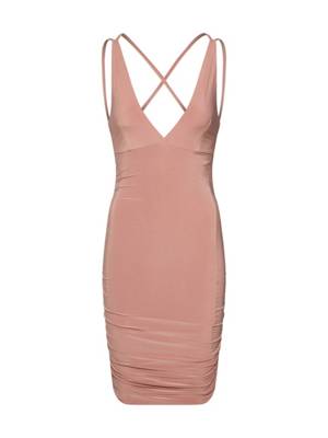 MISSGUIDED kleid slinky back ruched side bodycon Sommerkleider