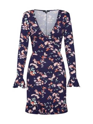 MISSGUIDED kleid floral front wrap dress Jerseykleider