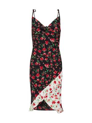 MISSGUIDED sommerkleid floral drape neck frill Sommerkleider