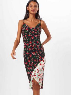 MISSGUIDED sommerkleid floral drape neck frill Sommerkleider 2