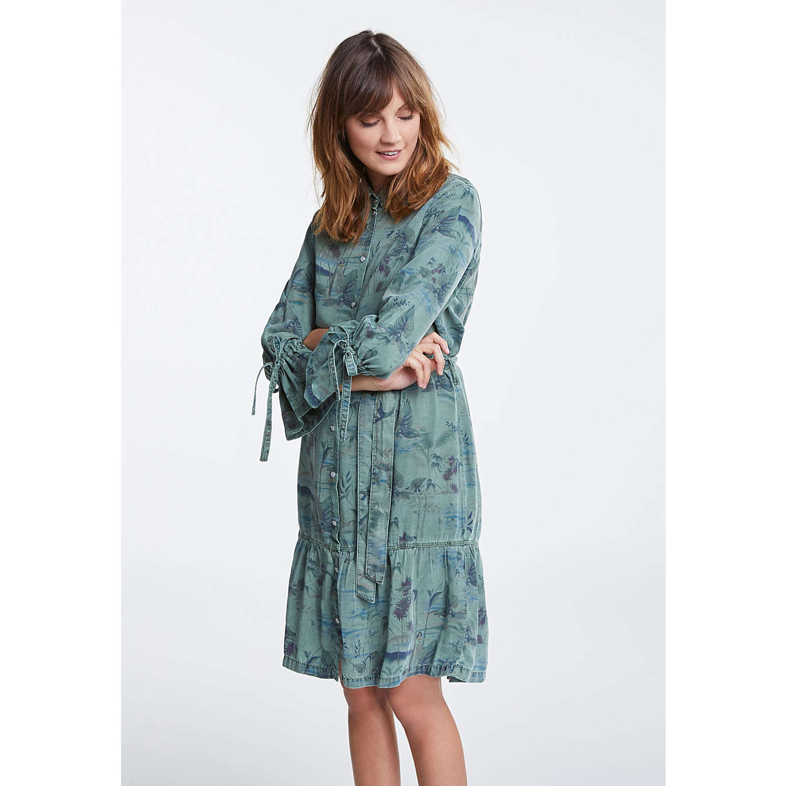 OUI Blusenkleid Blusenkleider mehrfarbig Damen Gr. 42 OUI Blusenkleid Blusenkleider mehrfarbig Damen Gr. 42