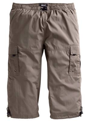 Longbermuda Tunnelzug uni Regular Fit Kunstfaser,Baumwolle Stoffhosen