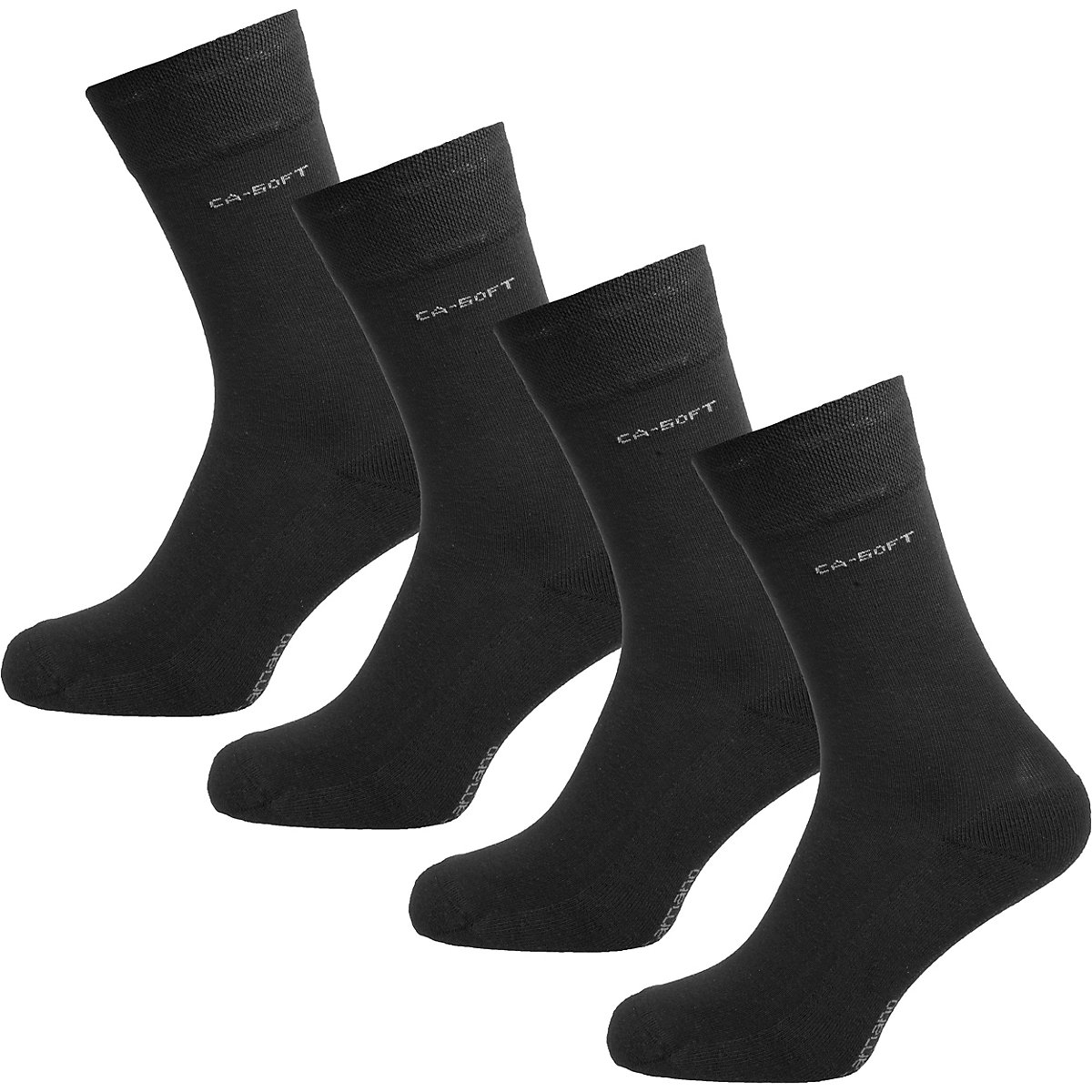 camano Online Unisex ca-soft Walk Socks 4p schwarz