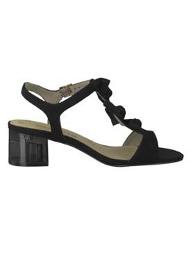 1-28200-22 001 Damen Black Schwarz Sandaletten Heeled Sandal Klassische Sandalen 2